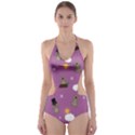 Groundhog Day Pattern Cut-Out One Piece Swimsuit View1