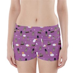 Groundhog Day Pattern Boyleg Bikini Wrap Bottoms