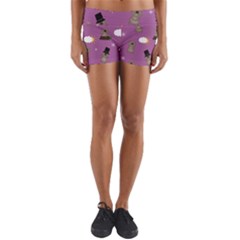 Groundhog Day Pattern Yoga Shorts