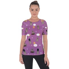 Groundhog Day Pattern Short Sleeve Top