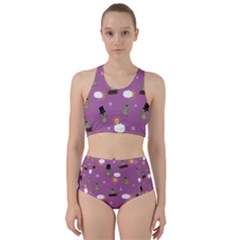 Groundhog Day Pattern Racer Back Bikini Set