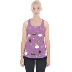 Groundhog Day Pattern Piece Up Tank Top