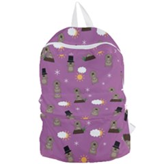 Groundhog Day Pattern Foldable Lightweight Backpack by Valentinaart