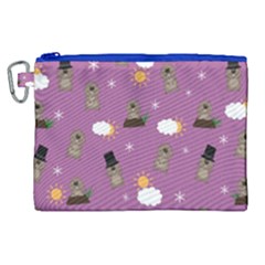 Groundhog Day Pattern Canvas Cosmetic Bag (XL)
