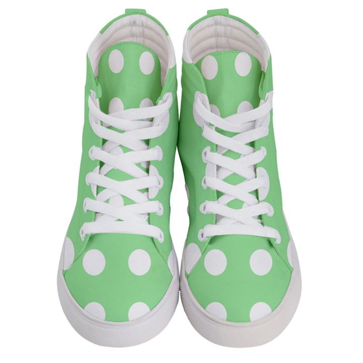 Lime Dot Women s Hi-Top Skate Sneakers