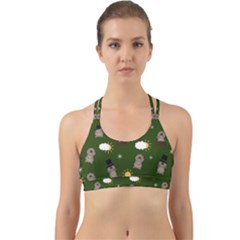 Groundhog Day Pattern Back Web Sports Bra