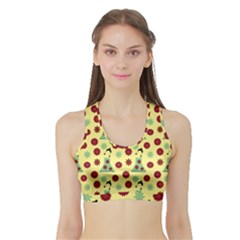 Green Dress Yellow Sports Bra With Border