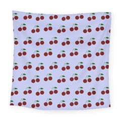 Blue Cherries Square Tapestry (large)