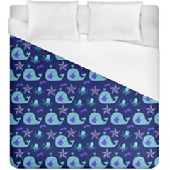 Blue Sea Whales Duvet Cover (king Size)