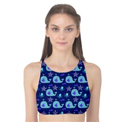 Blue Sea Whales Tank Bikini Top by snowwhitegirl