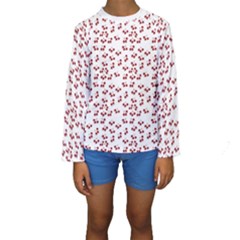 Red Cherries Kids  Long Sleeve Swimwear