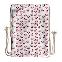 Red Cherries Drawstring Bag (large) by snowwhitegirl