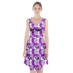 Purple Cherry Dots Racerback Midi Dress