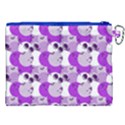 Purple Cherry Dots Canvas Cosmetic Bag (XXL) View2