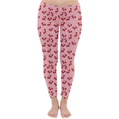 Rose Cherries Classic Winter Leggings