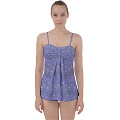 Winter Hats Blue Babydoll Tankini Set