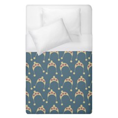 Teal Beige Hats Duvet Cover (single Size)