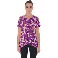 Pink Camo Cut Out Side Drop Tee by snowwhitegirl