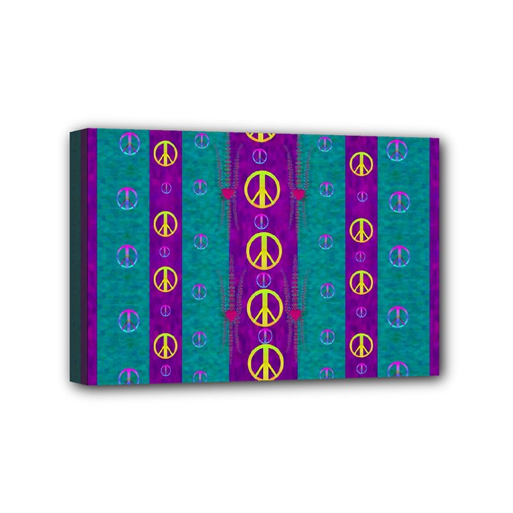 Peace Be With Us This Wonderful Year In True Love Mini Canvas 6  x 4 