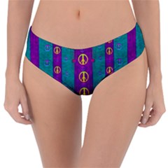 Peace Be With Us This Wonderful Year In True Love Reversible Classic Bikini Bottoms by pepitasart