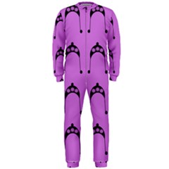 Violet Flower Hat Onepiece Jumpsuit (men) 