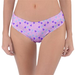 Blue Pink Hearts Reversible Classic Bikini Bottoms