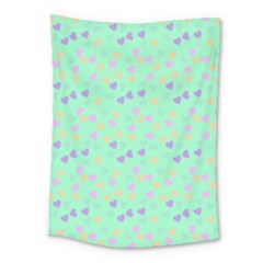 Minty Hearts Medium Tapestry