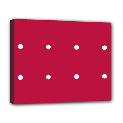 Red Dot Deluxe Canvas 20  X 16   by snowwhitegirl