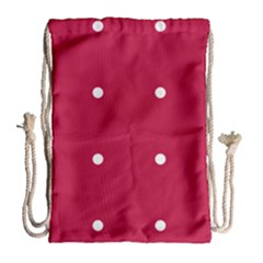 Red Dot Drawstring Bag (large)