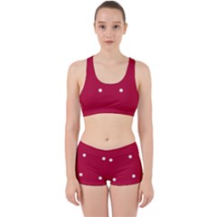 Red Dot Work It Out Sports Bra Set by snowwhitegirl