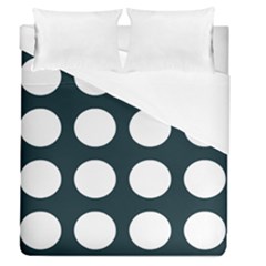 Big Dot Teal Blue Duvet Cover (queen Size) by snowwhitegirl