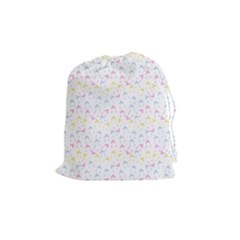 Pastel Hats Drawstring Pouches (medium) 