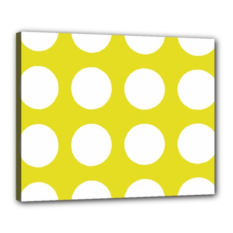 Big Dot Yellow Canvas 20  X 16  by snowwhitegirl