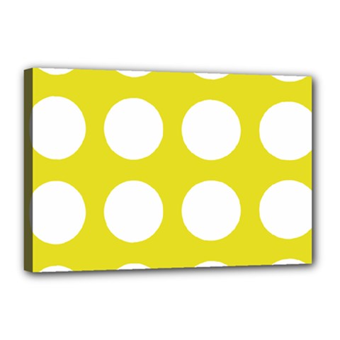 Big Dot Yellow Canvas 18  X 12 