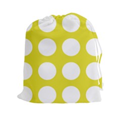 Big Dot Yellow Drawstring Pouches (xxl) by snowwhitegirl