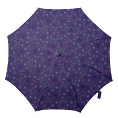 Music Stars Blue Hook Handle Umbrellas (medium) by snowwhitegirl