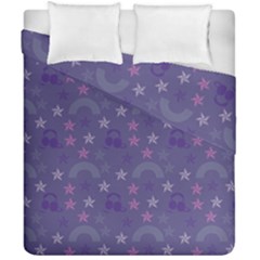 Music Stars Blue Duvet Cover Double Side (california King Size)