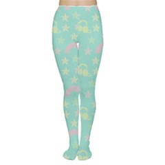 Music Stars Seafoam Women s Tights by snowwhitegirl