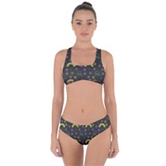 Music Star Dark Grey Criss Cross Bikini Set by snowwhitegirl