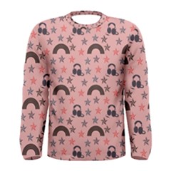 Music Stars Peach Men s Long Sleeve Tee