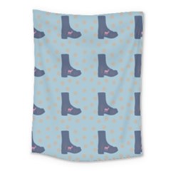 Deer Boots Teal Blue Medium Tapestry by snowwhitegirl