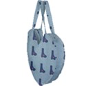 Deer Boots Teal Blue Giant Heart Shaped Tote View3