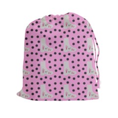 Deer Boots Pink Grey Drawstring Pouches (xxl) by snowwhitegirl