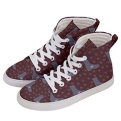 Deer Boots Brown Men s Hi-top Skate Sneakers by snowwhitegirl