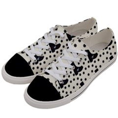 Deer Boots White Black Women s Low Top Canvas Sneakers by snowwhitegirl