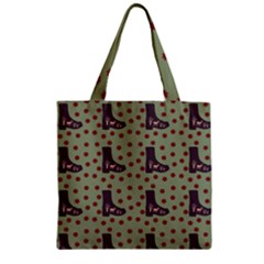 Deer Boots Green Zipper Grocery Tote Bag by snowwhitegirl