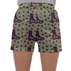 Deer Boots Green Sleepwear Shorts by snowwhitegirl