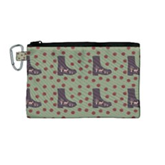 Deer Boots Green Canvas Cosmetic Bag (medium) by snowwhitegirl