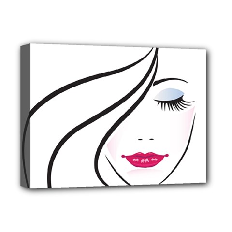 Makeup Face Girl Sweet Deluxe Canvas 16  X 12  