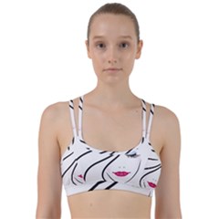 Makeup Face Girl Sweet Line Them Up Sports Bra by Mariart